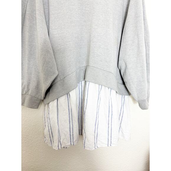 Anthropologie Pilcro Hooded Sweatshirt Twofer Mini Dress Size 2X Casual Preppy - Picture 10 of 14